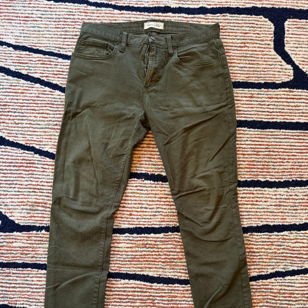 GAP 1969 Olive Green Cotton Chinos 30x32 skinny fit